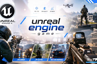 develop a professional unreal engine 5 fps or tps game