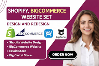 design redesign shopify bigcommerce website set ecwid big cartel ecommerce store