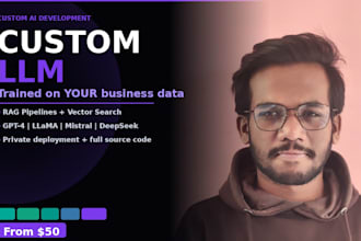 build a custom llm and rag pipeline trained on your business data