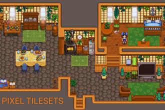 create custom pixel art tileset and tilemap for indie game environments