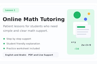 be your online math tutor for middle school and algebra
