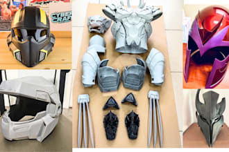 3d print and paint 3d cosplay mask, helmet stl, toy stl, armor stl file printing