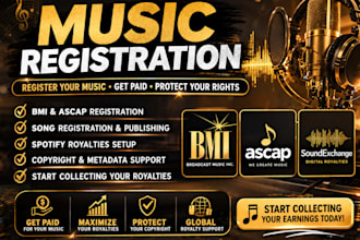 register your music publishing song registration royalty collection worldwide