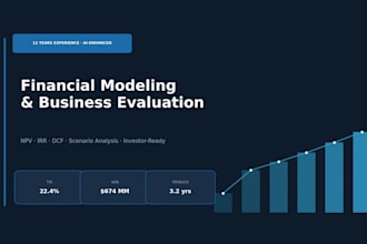 build your financial model and business case
