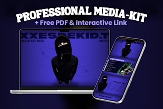 design a custom interactive media kit for influencers and creators