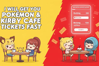 secure aticket for you at pokepark kanto, ghibli park, pokepark, pokemon cafe