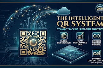 create dynamic qr code tracking system business with qr code design with logo