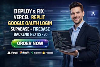 deploy vercel replit fix google oauth login, supabase firebase backend nextjs v0