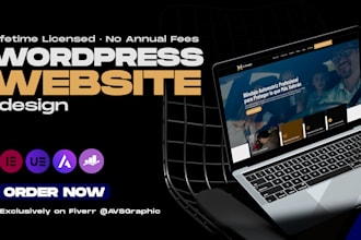design a professional wordpress website with elementor, lifetime licensed astra