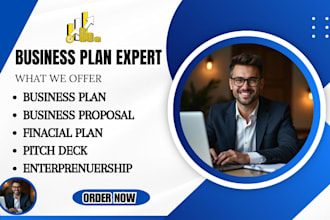 write business plan, proposal, pitch deck, market research, entrepreneurship