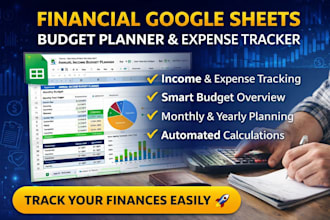create financial  google spreadsheet annual income budget planner expense tracke