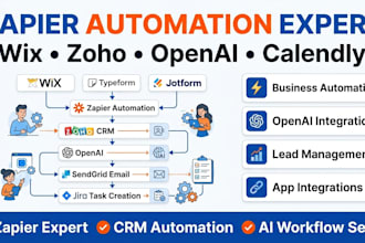 zapier wix typeform zoho calendly openai sendgrid automation system jira jotform
