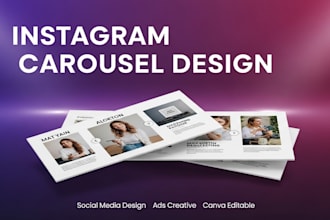 design instagram carousel post, social media post, social media carousel design