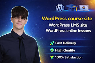 build wordpress course site wordpress lms site wordpress online lessons