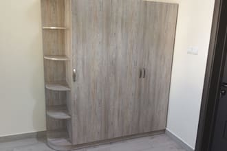 design a modern wardrobe or cabinet with accurate measurement