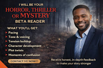 be your horror, thriller or mystery beta reader