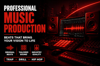produce a trap, drill or hip hop beat for your song
