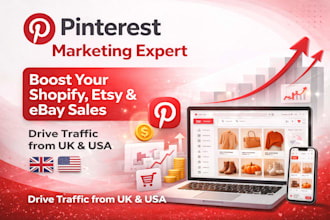 promote your shopify etsy wix ebay store with targeted pinterest marketing UK US