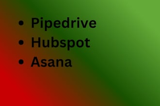 setup zapier integration pipedrive hubspot makecom asana