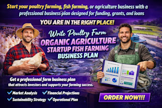 write poultry farm organic agriculture startup fish  farming business plan