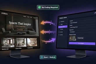 build a custom website with admin panel for your business