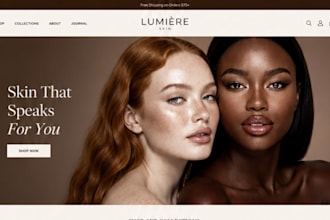 build private label beauty shopify store beauty website cosmetics skincare store
