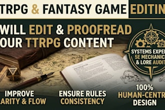 edit and proofread your ttrpg, fantasy, or game content