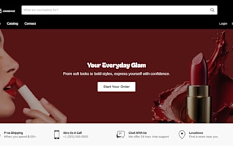 design private label makeup website cosmetic shopify makeup store beauty website