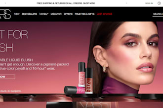 design private label cosmetics website cosmetics shopify store beauty website