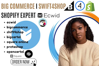 setup professional ecommerce store on bigcommerce ecwid bigcartel swift4shop