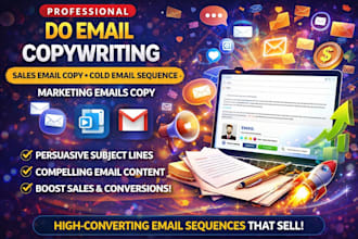 do email copywriting sales email copy cold email sequence marketing emails copy