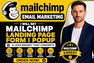 set mailchimp landing page mailchimp form mailchimp popup mailchimp lead magnet