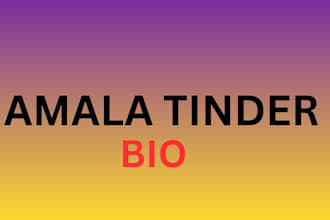 create realistic amala for online tinder bio