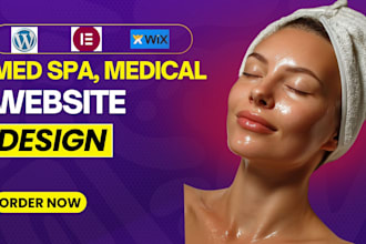 design a med spa website, healthcare or clinic website with booking system