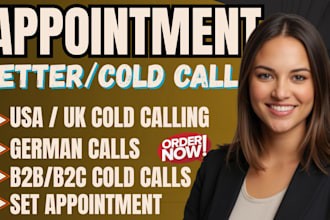 be appointment setter expert cold calling for USA UK canada german cold calling
