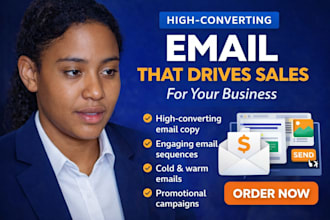 write converting email copywriting, and email sequence that sells