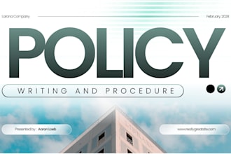 do policy and procedure, write policy writing