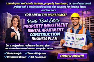 write real state property investment rental apartment construction business plan