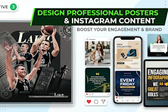 design viral sport posters and engaging instagram content
