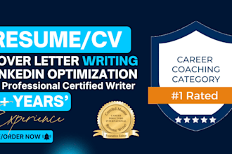 write and edit your professional ats resume, cover letter cv, linkedin profile