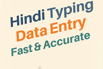 do fast hindi typing and data entry work