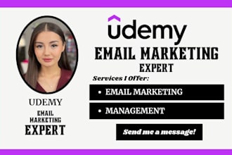 setup udemy email marketing