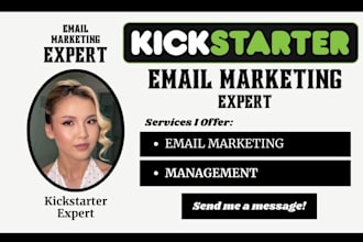 setup kickstarter email marketing