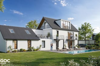 make 3d exterior design, model and 3d rendering with 3ds max