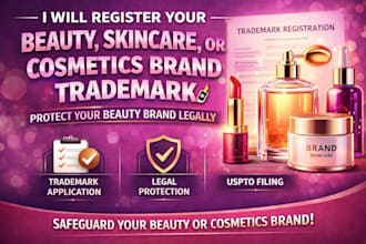 register your beauty skincare or cosmetics brand trademark