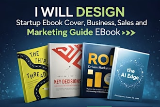 design startup ebook cover, business, sales funnel and marketing guild ebook