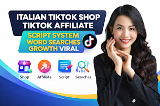 italian tiktok shop tiktok affiliate script system word searches growth viral