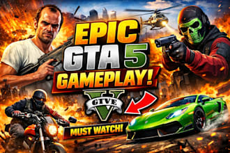 make professional gta v youtube gaming thumbnails