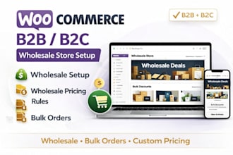 woocommerce b2b, b2c wholesale store setup, wholesale pricing rules, bulk orders