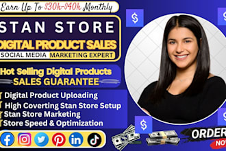 setup stan store digital product, stan store marketing, stan store design